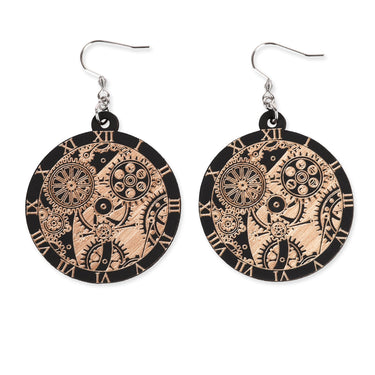 HOORAY fa fülbevaló Black Clockwork