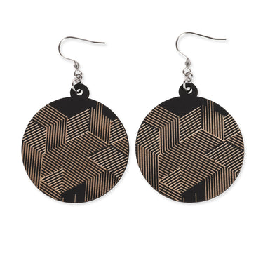 HOORAY fa fülbevaló Black Hex