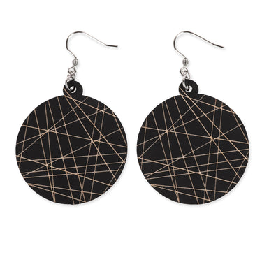 HOORAY fa fülbevaló Black Lines