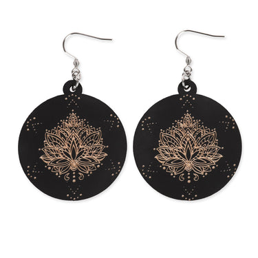 HOORAY fa fülbevaló Black Lotos