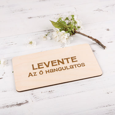 Ajtófelirat névvel és szöveggel - Fiú