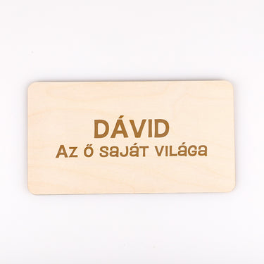 Ajtófelirat névvel és szöveggel - Fiú