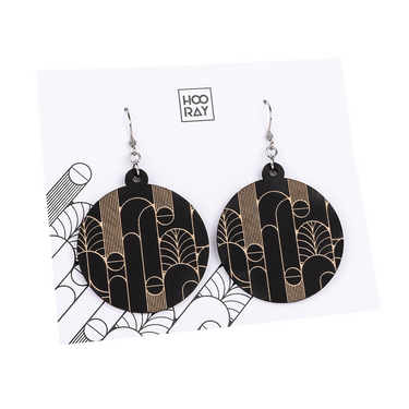 HOORAY fa fülbevaló Black Secese