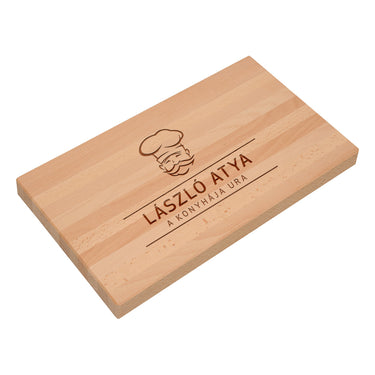 Ajándék masszív vágódeszka gravírozással Szakács
