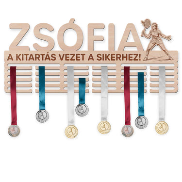 Éremtartó - Tollaslabda, nő