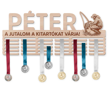 Éremtartó - Horgászat, férfi