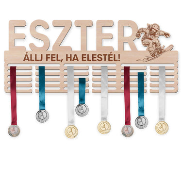 Éremtartó - Snowboardozás, nő