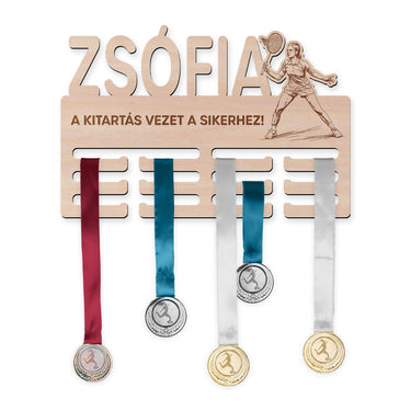 Éremtartó - Tollaslabda, nő