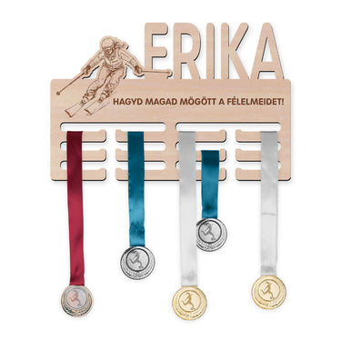 Éremtartó - Lesiklás, nő