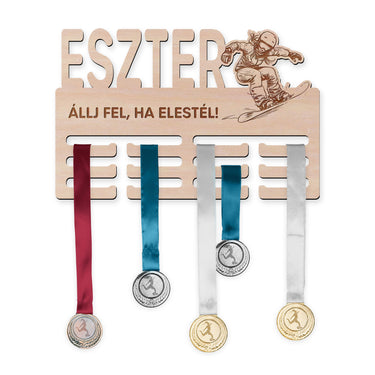 Éremtartó - Snowboardozás, nő