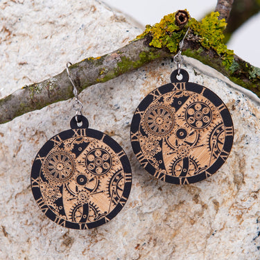 HOORAY fa fülbevaló Black Clockwork