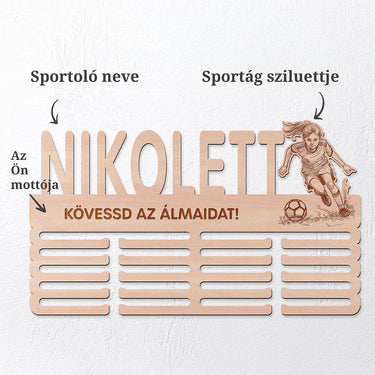 Éremtartó egyedi mintával