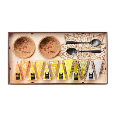 HOORAY KLASIK tea szett fa dobozban, egyedi mintával