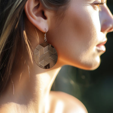 HOORAY fa fülbevaló Black Hex