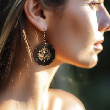 HOORAY fa fülbevaló Black Lotos