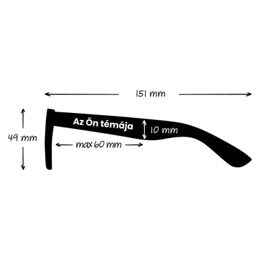 Napernyő szemüveg bambusz szárakkal - Fekete keret kék lencsékkel