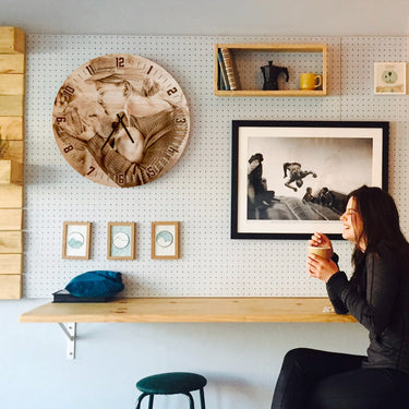 Fa fali óra - saját fényképpel, kerek, 50 cm