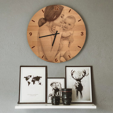 Masszív falióra az Ön fényképével - 50 cm